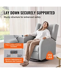 Sugift Electronic Power Recliner and Swivel Glider, 250 lbs Capacity, Usb Port