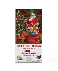 SunsOut Cat out of the Bag 300 piece Jigsaw Puzzle for Adults Christmas