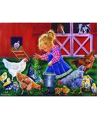 SunsOut Little Farm Girl 500 piece Jigsaw Puzzle for Adults