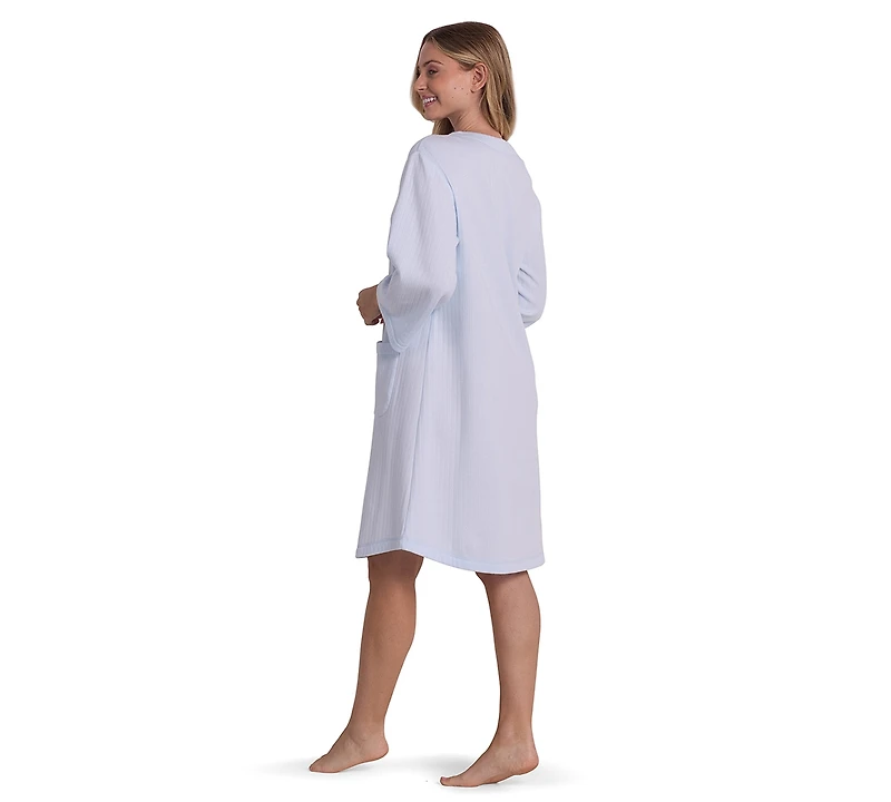 Miss Elaine Women's Long-Sleeve Quilted Knit Robe