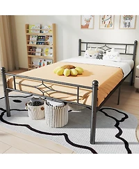 Sailvan Metal Platform Bed Frame with Headboard and Underbed Storage