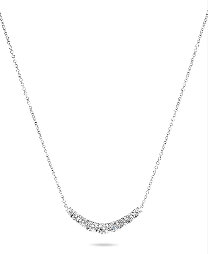 Diamond Curve Statement Necklace (1 ct. t.w.) in 14k White Gold