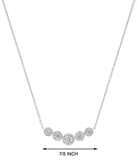 Diamond Halo Graduated Statement Necklace (1/2 ct. t.w.) in 14k White Gold, 16" + 2" extender
