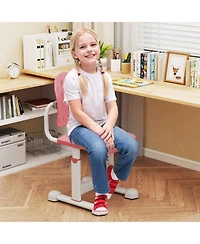 Gouun Height-Adjustable Double Back Support Study Chair for Kids 3