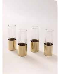 Fleck, Fluted Glass Bud Vases, Set of 4