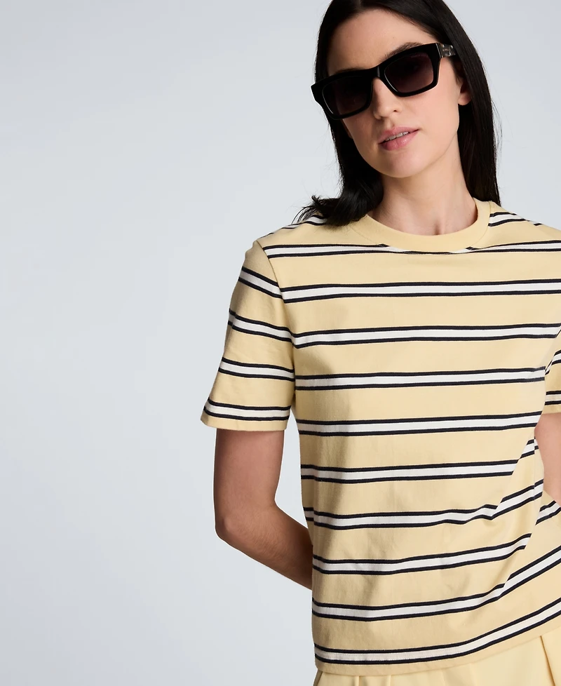 Kenneth Cole Women's Crewneck Striped T-Shirt
