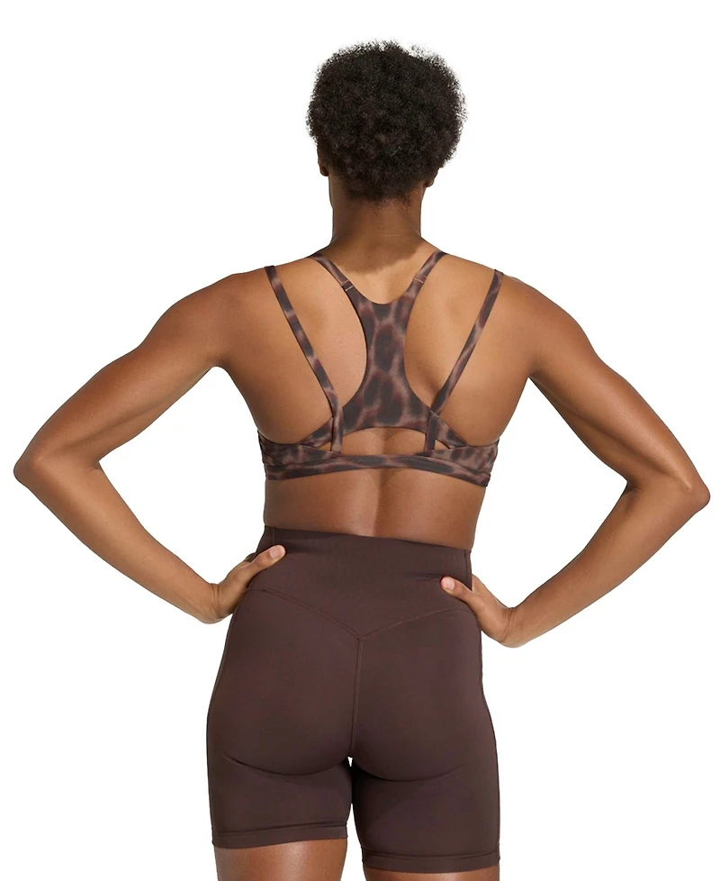adidas Women's Optime Leopard Strappy Light Support Bra