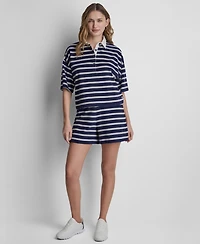 Dkny Jeans Women's Striped Polo T-Shirt