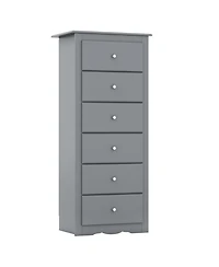 Gouun 6-Drawer Tall Chest Dresser for Bedroom Storage
