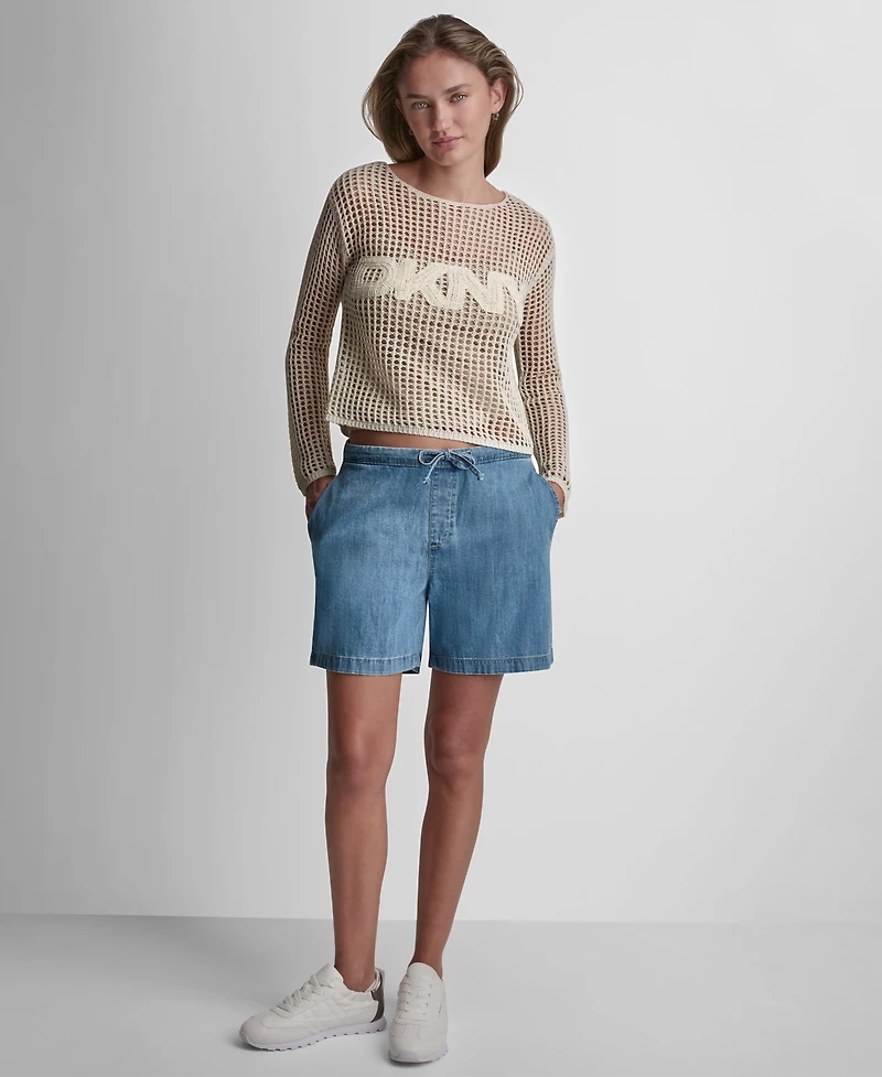 Dkny Jeans Women's Mid-Rise Pull-On Shorts