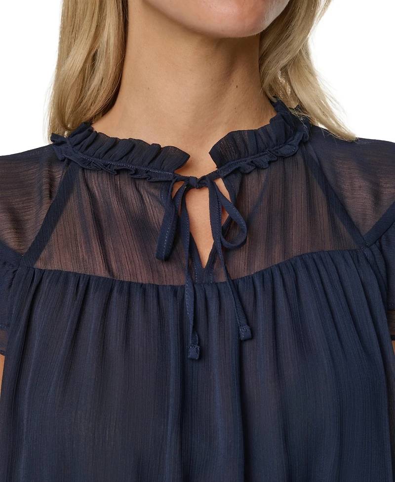 Tommy Hilfiger Women's Peplum Flutter-Sleeve Pull-On Blouse