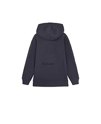 Scalpers Little Girls Embossed Skull Zip Hoodie