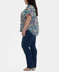 Nydj Plus Becky Short-Sleeve Top