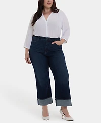 Nydj Plus Teresa Wide-Leg Jeans