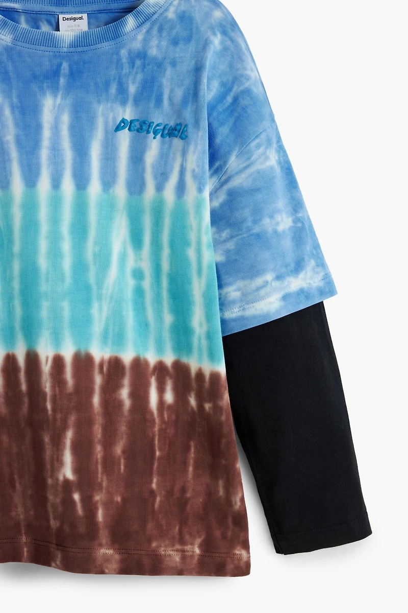 Desigual Boys Boys's Tie-Dye layered effect T-shirt