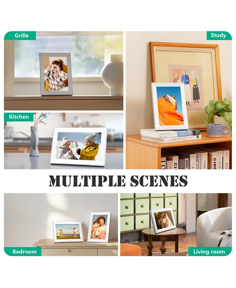 Pexar by Lexar 10.1" WiFi Digital Photo Frame | Hd Anti-Glare Touch Display | Share Photos/Videos via App | Perfect for Gifting