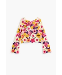 Desigual Women's Multicolor Crochet Sweater