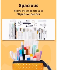 Gnuadz Standing Pencil Case Cute Stand Up Pouch Telescopic Pen Holder School Office Supplies