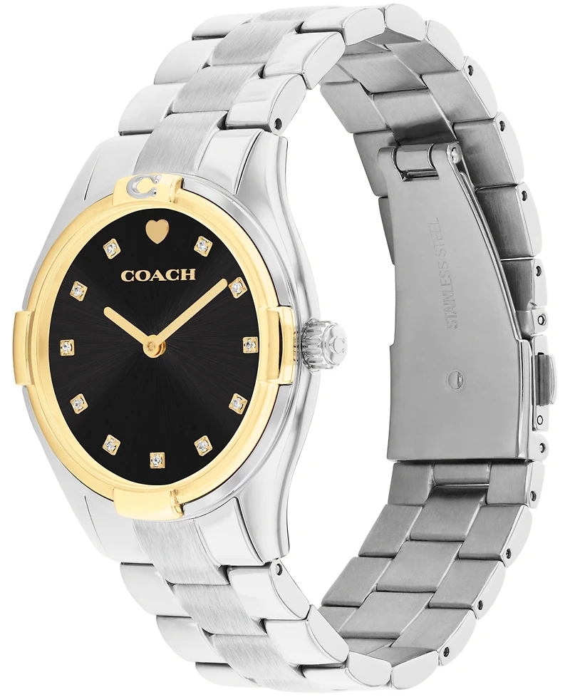 Coach Women's Brooks Silver Tone Stainless Steel Bracelet Watch, 34mm
