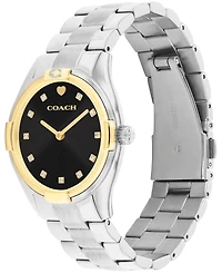 Coach Women's Brooks Silver Tone Stainless Steel Bracelet Watch, 34mm