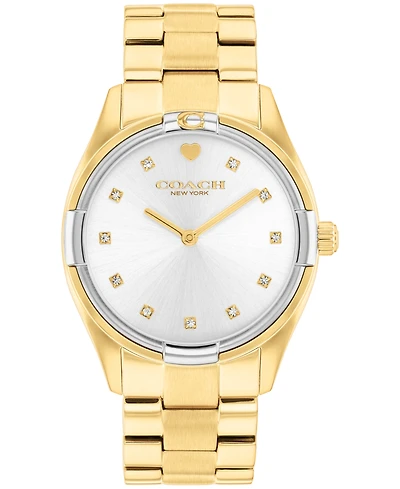 Coach Women's Brooks Gold Tone Stainless Steel Bracelet Watch, 34mm