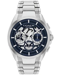 Coach Men's Jackson Silver Tone Stainless Steel Bracelet Watch, 41.5mm