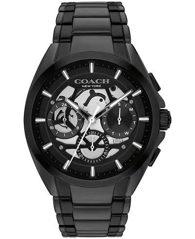Coach Men's Jackson Black Ip Stainless Steel Bracelet Watch, 41.5mm