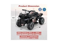 Hongge 6V Kids Atv Quad Electric Ride On Car with Led Light and MP3-Solid