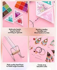 Gnuadz 24000 Bead Loom Kit Adults Glass Seed Beads Bracelet Earring Diy Craft Gift 48 colors