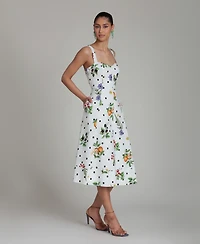 Avec Les Filles Women's Fit & Flare Floral-Print Dress
