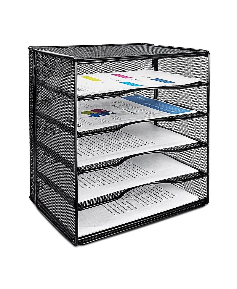 Gnuadz Mesh Desk Organizer File Holder Paper Sorter 5 Slots
