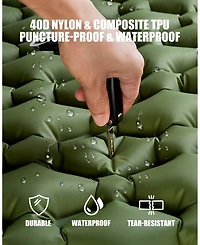 Gnuadz Self Inflating Sleeping Pad with Foot Pump for Camping Hiking Outdoor Recreation Gear