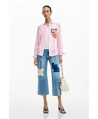 Desigual Women's Ruched zipper T-shirt