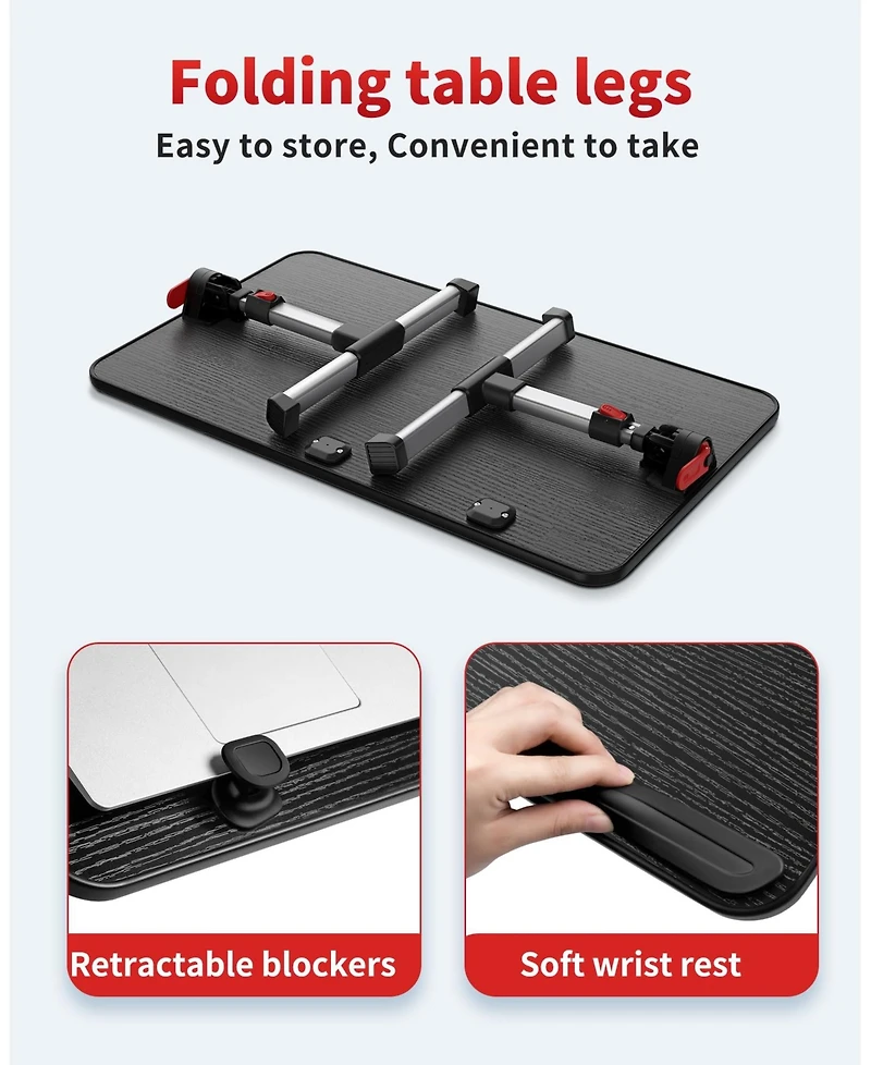 Gnuadz Laptop Desk Adjustable Stand Portable Foldable Tray