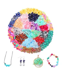 Gnuadz Beading Kit 1587 Beads Crystal Pliers Wire Earring Hooks Rings Bracelets Adults