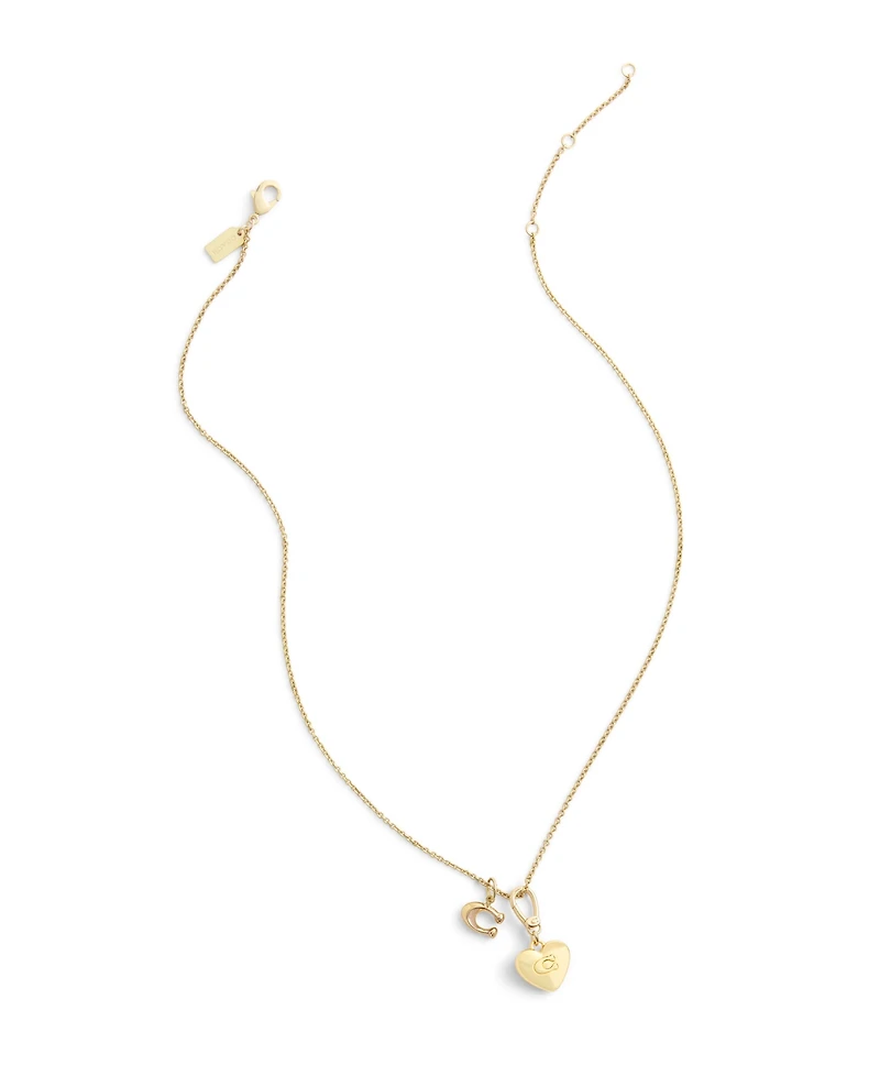 Coach Gold Collectible Signature Sculpted C Heart Jewelry Charm