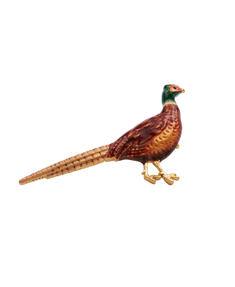 Fable England Pheasant Enamel Brooch