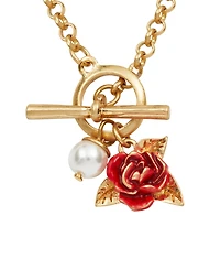 Fable England English Rose Pearl Gold Chain Necklace