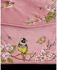 Fable England Song Bird Embroidered Mini Pink Tote
