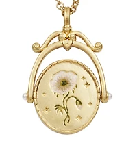 Fable England A Initial Anemone Gold Spinner Chain Necklace