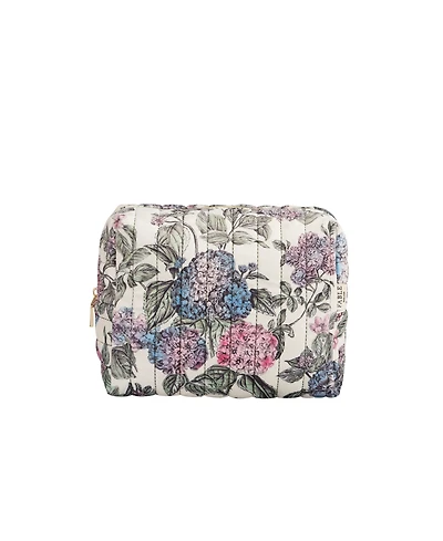 Fable England Hydrangea Large Quilted Makeup Bag