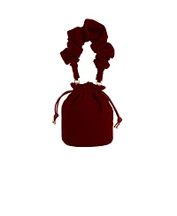 Fable England Red Velvet Bucket Bag