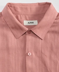 Alfani Men's Long-Sleeve Linen-Blend Stripe Dobby Shirt, Macy's Exclusive