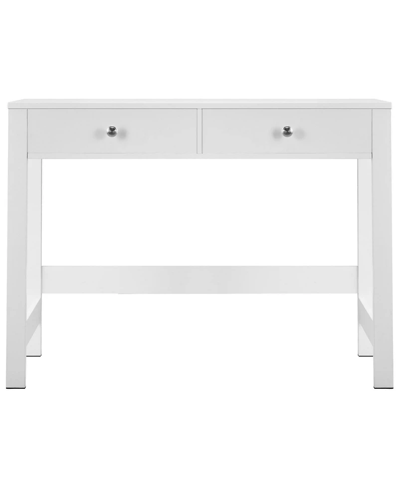 Sugift Small Desk with Drawers, Kids Desk for Bedroom, Modern Study Table, White