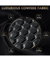 Streamdale Furniture 86.6" Power Recliner 3 Pc: Top-Grain Nappa, Adjustable, Smart Charging, Rgb Led