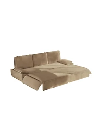 Streamdale Furniture 94.5" Corduroy King Pull Out Sofa Bed, 3-in-1 Convertible Sleeper