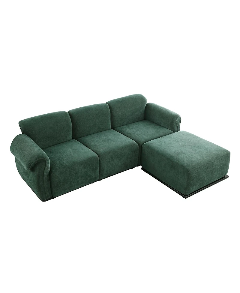 Streamdale Furniture Modular Chenille Sofa with Iron Frame 93 L