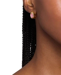 Michael Kors Oval Stone Huggie Earrings