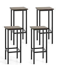 Gouun Counter Height Bar Stools Set of 4 with Wood Frame