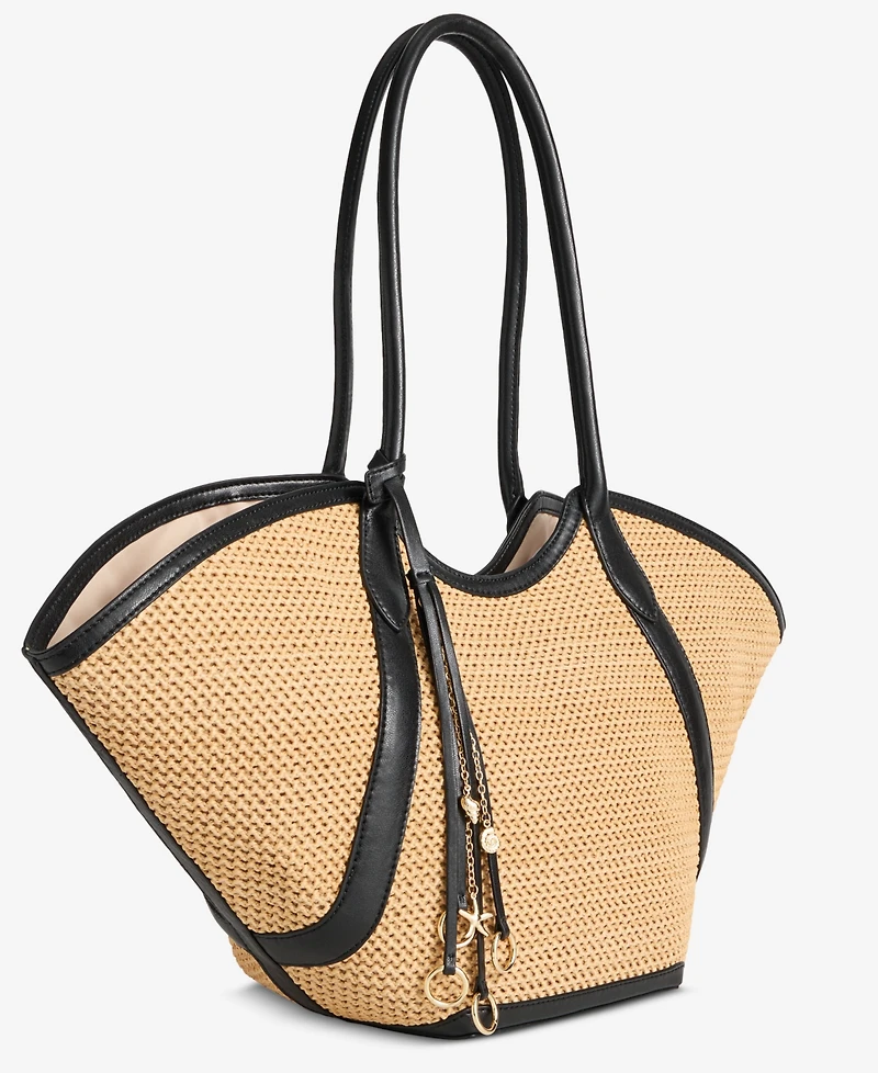 I.n.c. International Concepts Zavaa Straw Tote Handbag, Macy's Exclusive